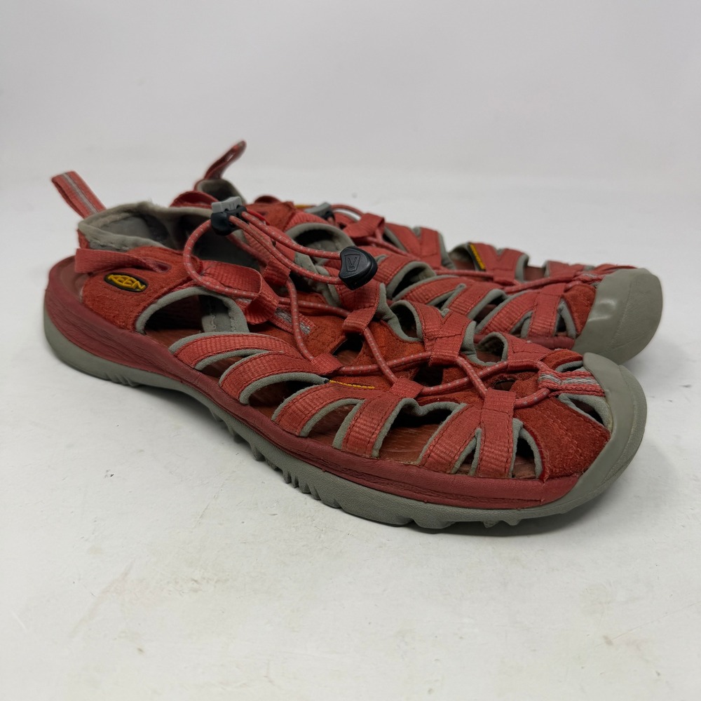 Keen Sandals Women 10 Whisper Red Waterproof Hiking Outdoor EUC